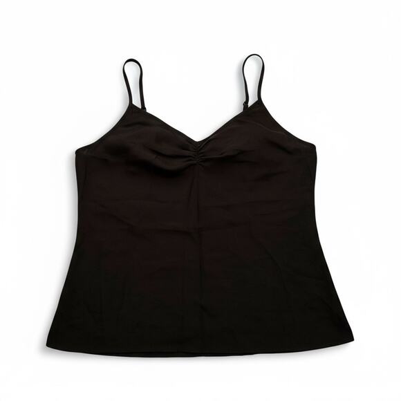 Vintage Express Silk Cami S Black Y2K Slip Top Lingerie Fairycore Whimsygoth - Picture 2 of 9